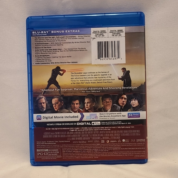 Star Wars: The Last Jedi Blu-Ray & DVD - Picture 2 of 3